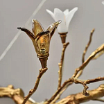 Люстра в виде золотой ветки с цветами Glass Flower Pendant Light варинант исполнения - 1 | Loft Concept в Краснодаре