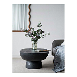 Столик кофейный черного цвета с овальной столешницей и круглым основанием Black Dalmen Table варинант исполнения - 10 | Loft Concept в Краснодаре