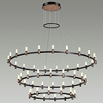 Люстра подвесная с тремя круглыми ярусами и цилиндрическими плафонами Arnaut Light варинант исполнения - 3 | Loft Concept в Краснодаре