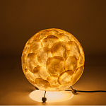 Настольная лампа из перламутра на металлическом каркасе Indonesian Egg варинант исполнения - 4 | Loft Concept в Краснодаре