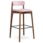 Барный стул из массива ясеня с обивкой из рогожки Elegant Ash варинант исполнения - 2 | Loft Concept в Краснодаре