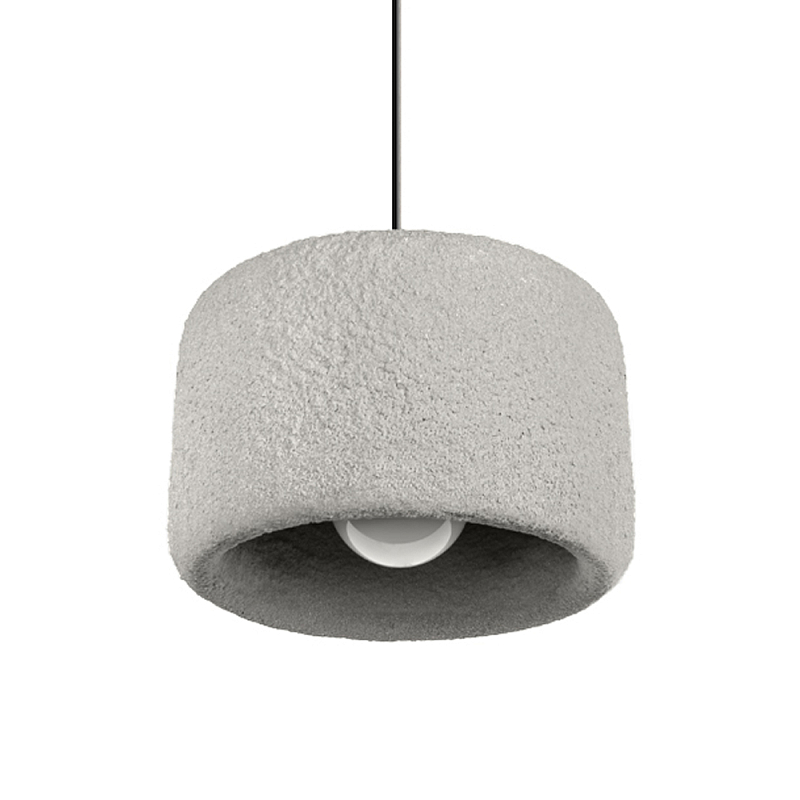 Подвесной светильник с цилиндрическим фактурным абажуром Sergey Makhno Белый Серый Черный в Краснодаре | Loft Concept 