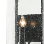 Бра с плафоном из прозрачного стекла на черном каркасе Glass Ball with Seeds варинант исполнения - 1 | Loft Concept в Краснодаре