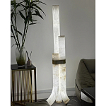 Торшер геометрический с тремя мраморными плафонами Marble Tripod варинант исполнения - 7 | Loft Concept в Краснодаре