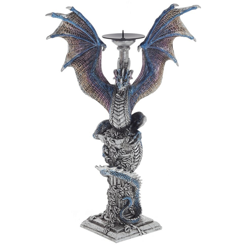 Подсвечник в виде Дракона Grey Blue Dragon Candlestick Серый Синий Мульти Подсвечник в виде Дракона Grey Blue Dragon Candlestick Серый Синий Мульти в Краснодаре | Loft Concept