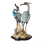 Статуэтка в виде двух птиц из фарфора с бронзовыми элементами Bird of the Garden of Eden варинант исполнения - 3 | Loft Concept в Краснодаре