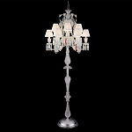 Торшер с 12-ю белыми текстильными абажурами и хрустальными подвесками Lustre Reverie варинант исполнения - 2 | Loft Concept в Краснодаре