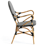Кресло плетеное из ротанга Ronald Black White Rattan Chair варинант исполнения - 3 | Loft Concept в Краснодаре