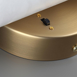 Бра с цилиндрическим плафоном из белого алебастра на круглом основании Латунь Cryptocrystalline Stone варинант исполнения - 3 | Loft Concept в Краснодаре