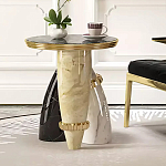 Дизайнерский журнальный стол круглый на 3-х фигурных ножках Cuzadit варинант исполнения - 2 | Loft Concept в Краснодаре