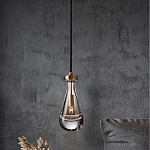 Подвесной светильник в форме капли с прозрачным стеклянным плафоном Dribble варинант исполнения - 1 | Loft Concept в Краснодаре