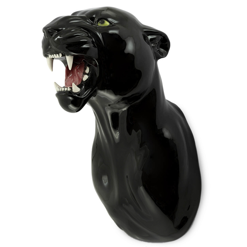 Аксессуар на стену Пантера Abhika LEOPARD HEAD HANGING Черный в Краснодаре | Loft Concept 