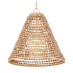 Подвесной светильник в форме колокола из деревянных бусин Wooden Beads варинант исполнения - 3 | Loft Concept в Краснодаре