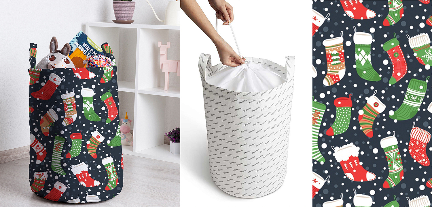 Корзина Christmas stockings Basket Корзина Christmas stockings Basket - Loft-Concept в Краснодаре