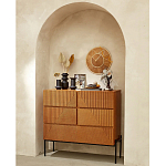 Комод с геометрическим рисунком на ящиках Anders Dark Wood варинант исполнения - 5 | Loft Concept в Краснодаре