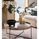 Журнальный стол с круглой деревянной столешницей Urban Style Space варинант исполнения - 5 | Loft Concept в Краснодаре