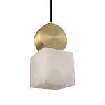 Подвесной светильник с квадратным мраморным плафоном Marble square варинант исполнения - 3 | Loft Concept в Краснодаре