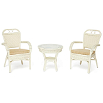 Комплект террасный из ротанга Eloise белый варинант исполнения - 1 | Loft Concept в Краснодаре