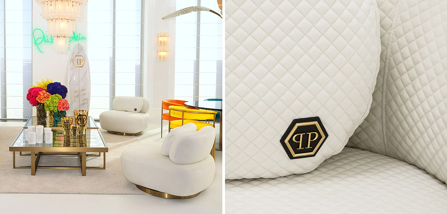 Кресло Philipp Plein Chair Signature White Кресло Philipp Plein Chair Signature White - Loft-Concept в Краснодаре