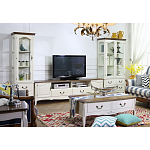 ТВ-тумба в стиле прованс из массива дерева Montmartre Wooden Provence TV Stand варинант исполнения - 3 | Loft Concept в Краснодаре