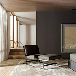 Дизайнерское кресло без подлокотников кожаное на металлическом каркасе PAULA Armchair варинант исполнения - 2 | Loft Concept в Краснодаре