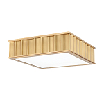 Потолочный светильник квадратный с гофрированным латунным абажуром Millennium варинант исполнения - 1 | Loft Concept в Краснодаре