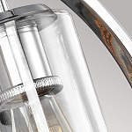 Бра цвета хром с круглой рамой и цилиндрическим прозрачным стеклянным плафоном на прямоугольном основании Feiss варинант исполнения - 5 | Loft Concept в Краснодаре