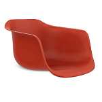 Стул пластиковый красного цвета на колесиках с подъемно-поворотным механизмом Eames Red варинант исполнения - 2 | Loft Concept в Краснодаре