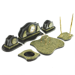 Настольный письменный набор из змеевика из 7-ми элементов Successful Leader варинант исполнения - 2 | Loft Concept в Краснодаре