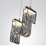 Подвесной светильник волнистой формы из фактурного стекла Wave варинант исполнения - 10 | Loft Concept в Краснодаре