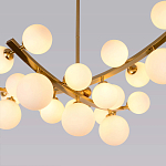 Люстра подвесная фигурная с белыми лампами в форме шара Felicitat варинант исполнения - 2 | Loft Concept в Краснодаре