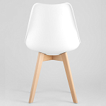 Стул с основой из пластика и мягким сиденьем Arvika White варинант исполнения - 5 | Loft Concept в Краснодаре