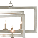 Люстра серебряная из пересекающихся прямоугольных элементов Intersecting Rectangles варинант исполнения - 1 | Loft Concept в Краснодаре