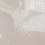 Обои ручная роспись в стиле Арт-деко Whistler Peacocks Special Colourway on Almost Mauve dyed silk варинант исполнения - 2 | Loft Concept в Краснодаре