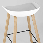 Барный стул на ножках из натурального дерева Boras White варинант исполнения - 6 | Loft Concept в Краснодаре
