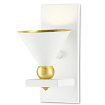 Бра с бело-золотыми плафоном в форме конуса Light Source варинант исполнения - 4 | Loft Concept в Краснодаре