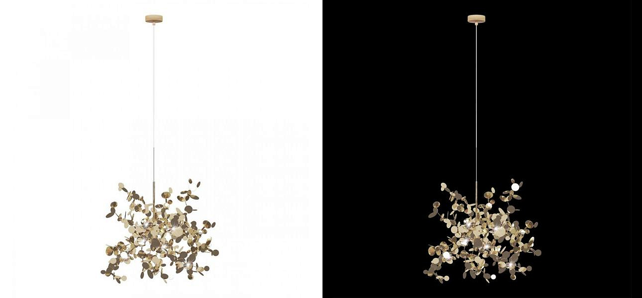 Люстра Terzani Argent Suspension Gold Pendant lamp диаметр 40 Люстра Terzani Argent Suspension Gold Pendant lamp диаметр 40 - Loft-Concept в Краснодаре