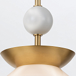 Подвесной светильник латунного цвета с конусовидным белым плафоном Quintiesse варинант исполнения - 4 | Loft Concept в Краснодаре