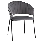 Стул в велюре серого цвета Horizon варинант исполнения - 1 | Loft Concept в Краснодаре