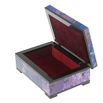 Шкатулка из натурального камня лазурит и чароит Stone Casket варинант исполнения - 3 | Loft Concept в Краснодаре