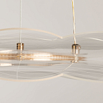 Люстра с прозрачным волнистым плафоном в форме цветка Ethereal Bloom варинант исполнения - 9 | Loft Concept в Краснодаре