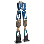 Комплект из 2-х деревянных статуэток Asmat Tall Statuettes Blue Green варинант исполнения - 2 | Loft Concept в Краснодаре