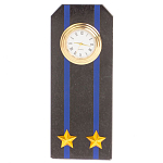 Часы погон подарочные настольные Авиация ВМФ из натурального камня Змеевик Military Clock варинант исполнения - 16 | Loft Concept в Краснодаре