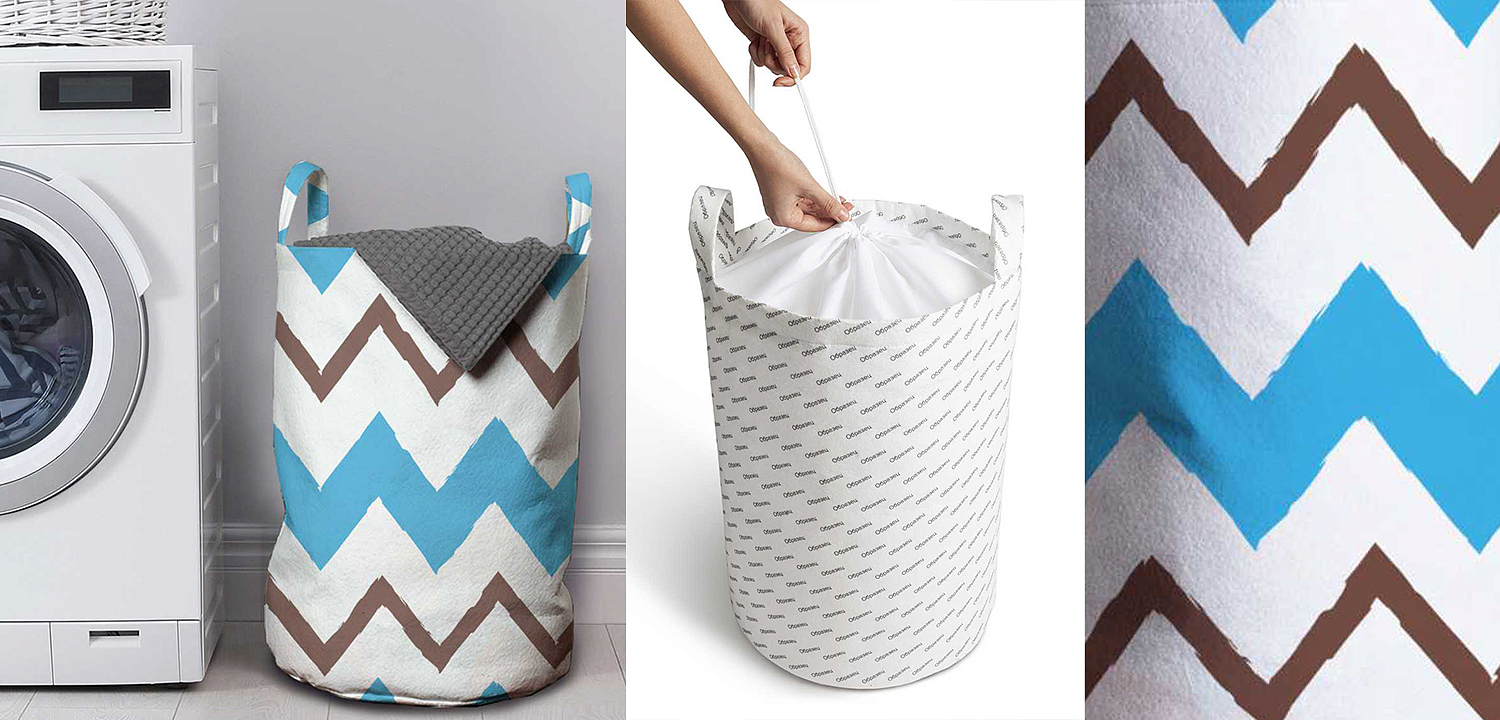 Корзина Blue Zigzag Basket - Loft-Concept в Краснодаре