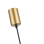 Подвесной светильник с сетчатым металлическим плафоном цилиндрической формы золотой Metal Mesh варинант исполнения - 5 | Loft Concept в Краснодаре