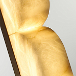 Бра с изогнутым плафоном из белого алебастра на прямоугольном основании Cryptocrystalline Stone варинант исполнения - 8 | Loft Concept в Краснодаре