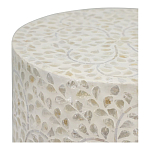 Приставной столик с рисунком из раковин устриц Bone Inlay варинант исполнения - 3 | Loft Concept в Краснодаре