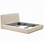 Кровать со съемным бежевым чехлом из ткани букле White Boucle Collection варинант исполнения - 1 | Loft Concept в Краснодаре