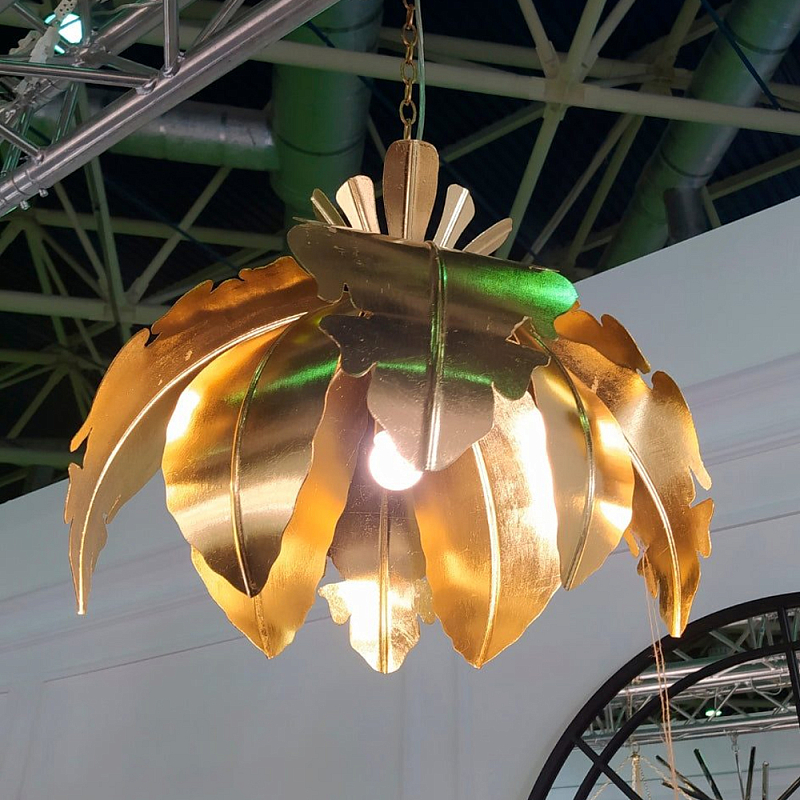 Подвесной светильник Tropical Leaves Hanging lamp Золотой Подвесной светильник Tropical Leaves Hanging lamp Золотой в Краснодаре | Loft Concept