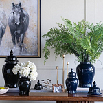 Ваза с крышкой однотонная Высота 31 см Chinoiserie Ceramics варинант исполнения - 3 | Loft Concept в Краснодаре